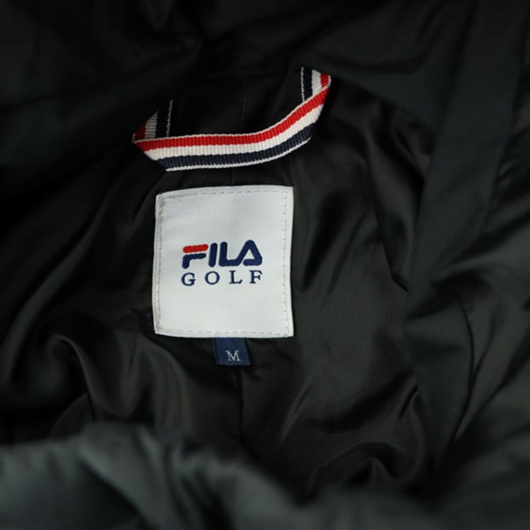 FILA(フィラ)のフィラ GOLF ダウンコート ロング ジップアップ フェイクファー M 黒 スポーツ/アウトドアのゴルフ(ウエア)の商品写真