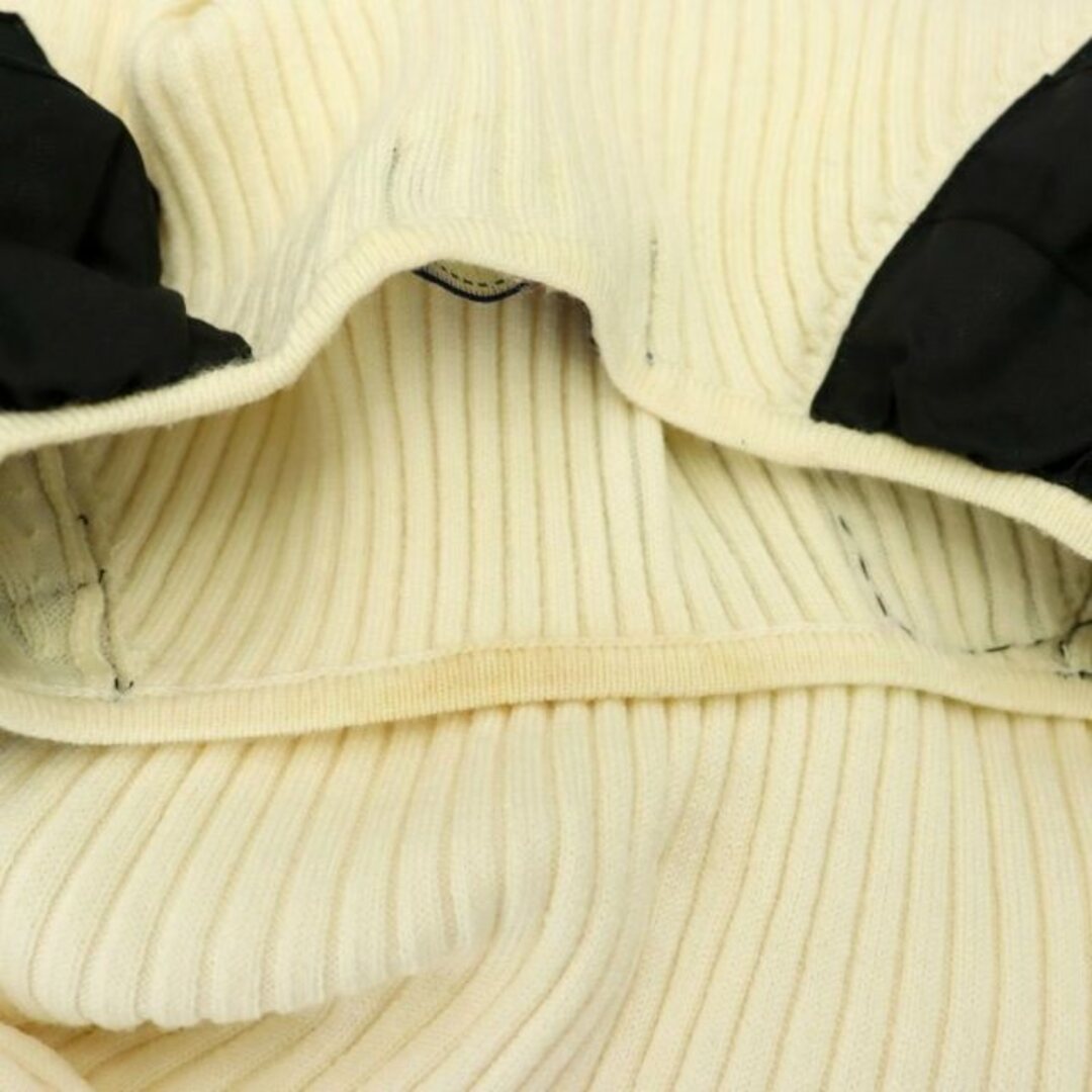 M'S GRACY(エムズグレイシー)のエムズグレイシー リブニット セーター 長袖 ビジュー フリル ベージュ 黒 レディースのトップス(ニット/セーター)の商品写真