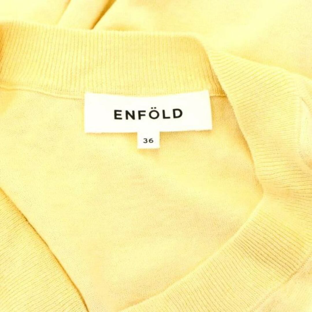 ENFOLD(エンフォルド)のエンフォルド バックロングニット シルク Vネック 長袖 36 S レディースのトップス(ニット/セーター)の商品写真