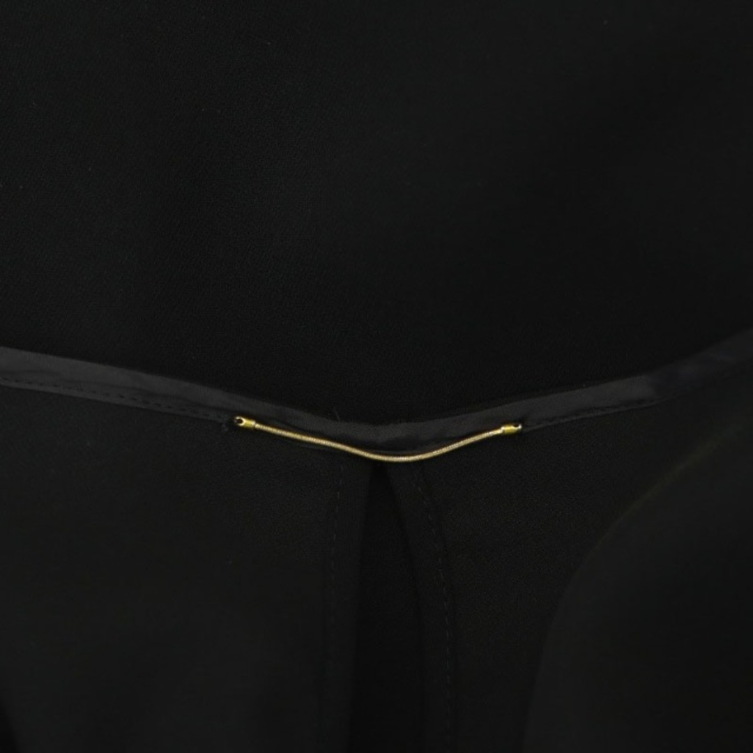 DEUXIEME CLASSE(ドゥーズィエムクラス)のドゥーズィエムクラス ラウンドネックワンピース ひざ丈 七分袖 黒 ブラック レディースのワンピース(ひざ丈ワンピース)の商品写真