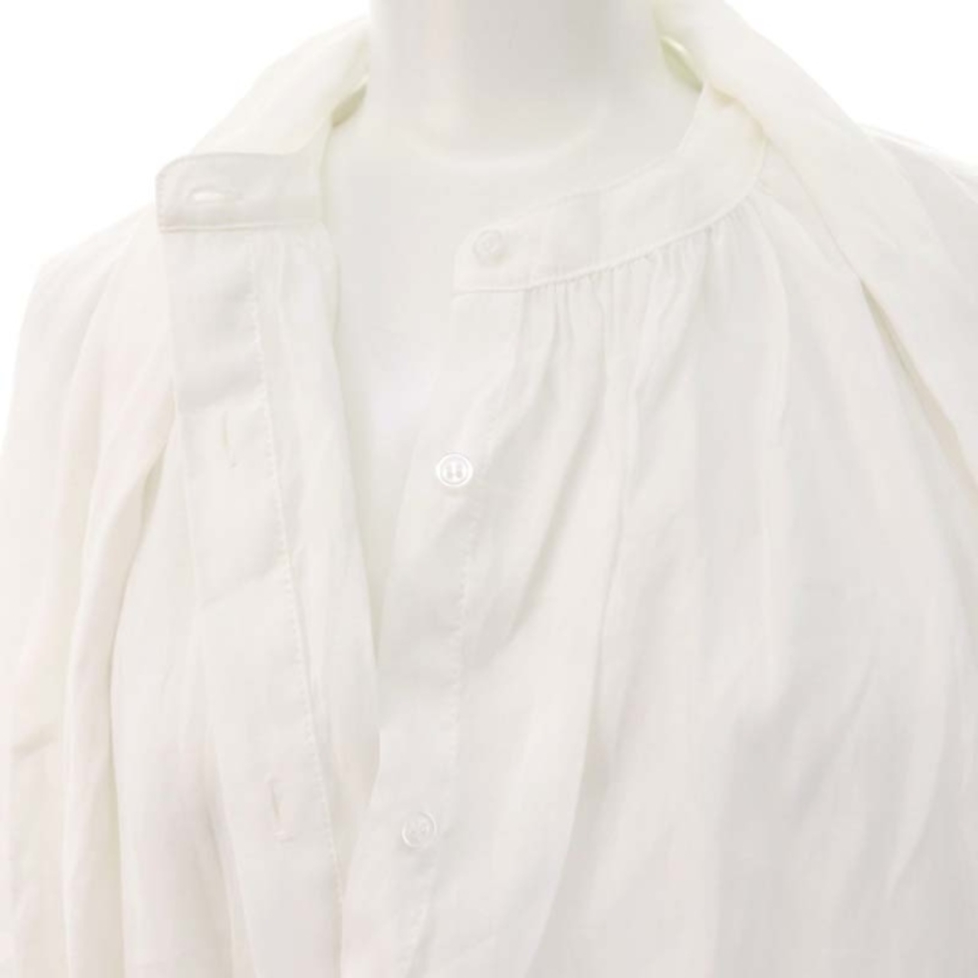 Mila Owen(ミラオーウェン)のミラオーウェン 24SS ボウタイ付き袖ボリュームブラウス シャツ 長袖 0 白 レディースのトップス(シャツ/ブラウス(長袖/七分))の商品写真