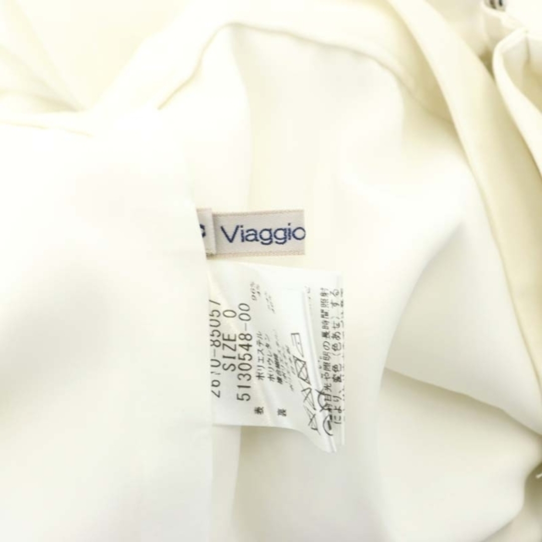 VIAGGIO BLU(ビアッジョブルー)のビアッジョブルー パンツ ワイド バックイージー 0 オフホワイト レディースのパンツ(その他)の商品写真