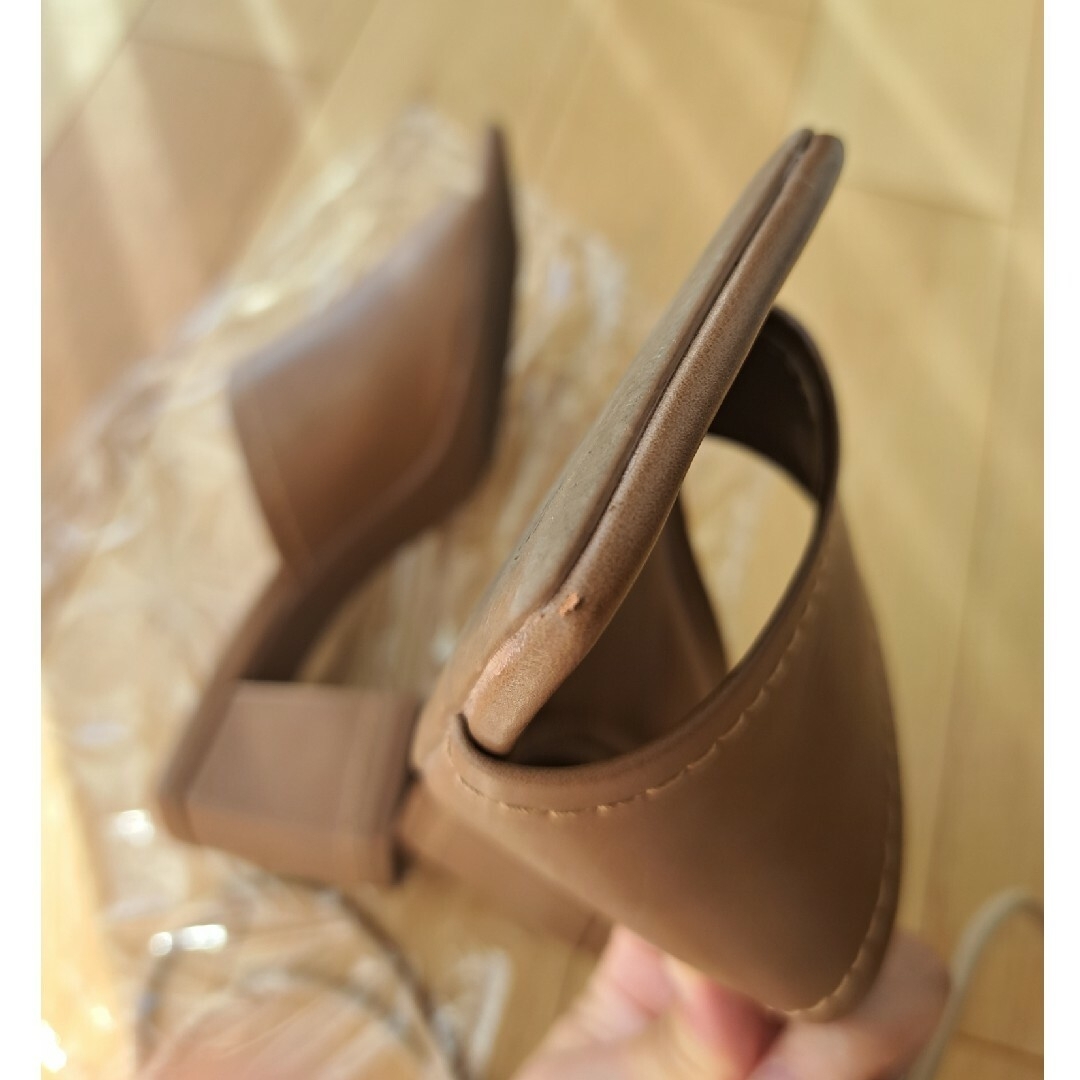 JEANASIS(ジーナシス)の値下げ　ジーナシス　アシメミュールヒールサンダル　L レディースの靴/シューズ(サンダル)の商品写真