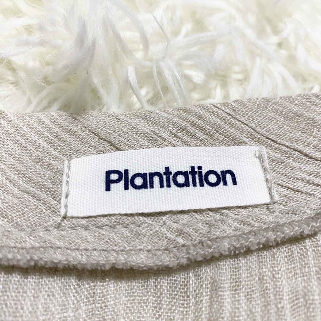 Plantation(プランテーション)のPlantationプランテーション　ワンピース　リネン100% ゆったり　M レディースのワンピース(ロングワンピース/マキシワンピース)の商品写真