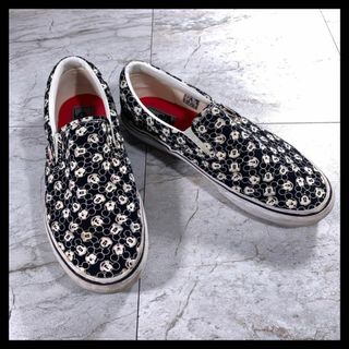 ヴァンズ(VANS)の希少 VANS スリッポン ミッキー コラボ 総柄 USA 9.5 27.5cm(スリッポン/モカシン)