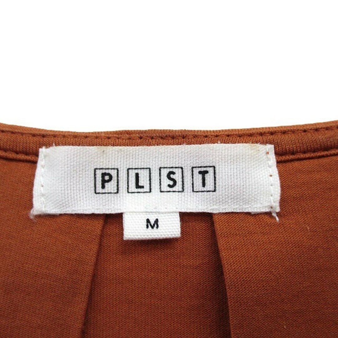 PLST(プラステ)のプラステ PLST カットソー Tシャツ 半袖 ギャザー シンプル M ブラウン レディースのトップス(カットソー(半袖/袖なし))の商品写真