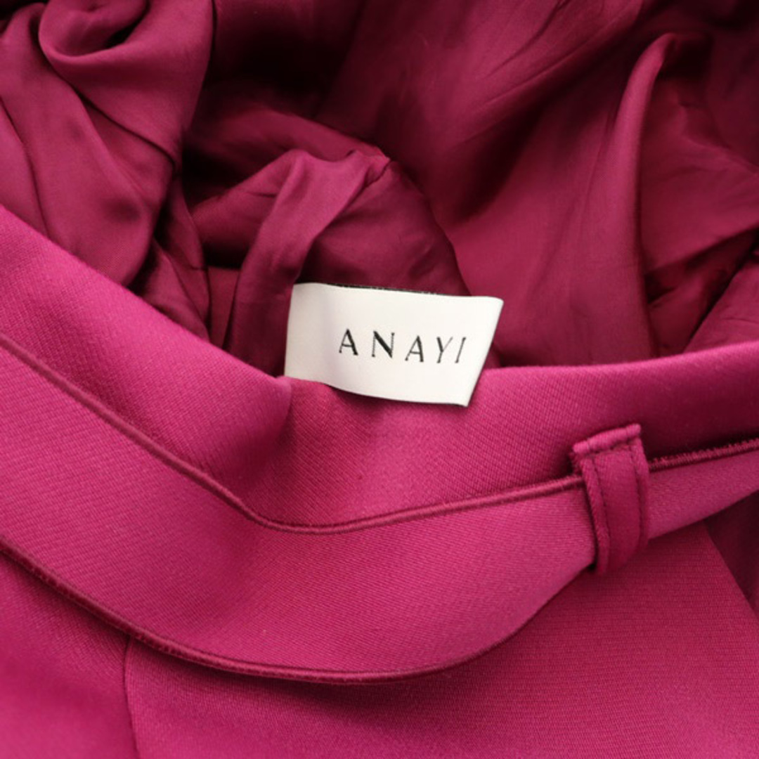 ANAYI(アナイ)のアナイ ANAYI ダブルツイルタックスカート ロング フレア ベルト 36 紫 レディースのスカート(ロングスカート)の商品写真