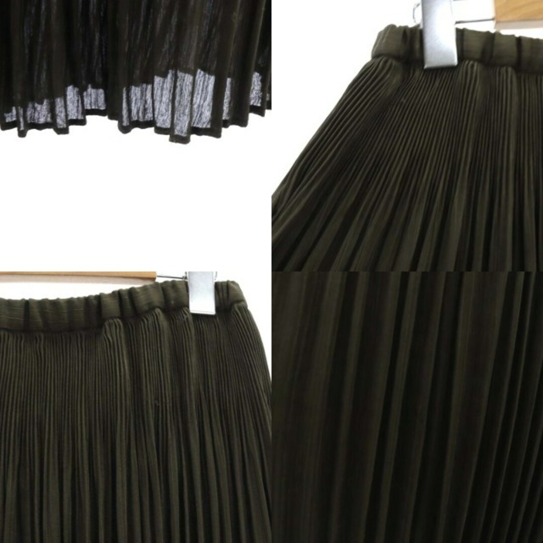 Spick & Span(スピックアンドスパン)のスピック&スパン スカート ロング フレア プリーツ 38 カーキブラウン レディースのスカート(ロングスカート)の商品写真