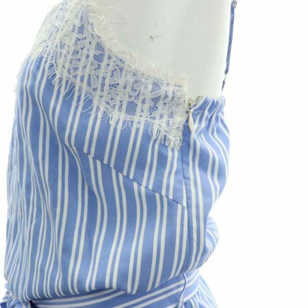ミシェルマカロン ストライプコンビネゾン オールインワン ワイドパンツ XS レディースのパンツ(サロペット/オーバーオール)の商品写真