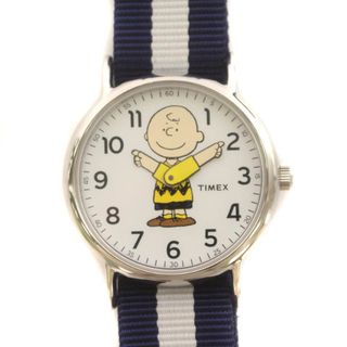 TIMEX - タイメックス PEANUTS 腕時計 クォーツ アナログ 2針 白文字盤 紺