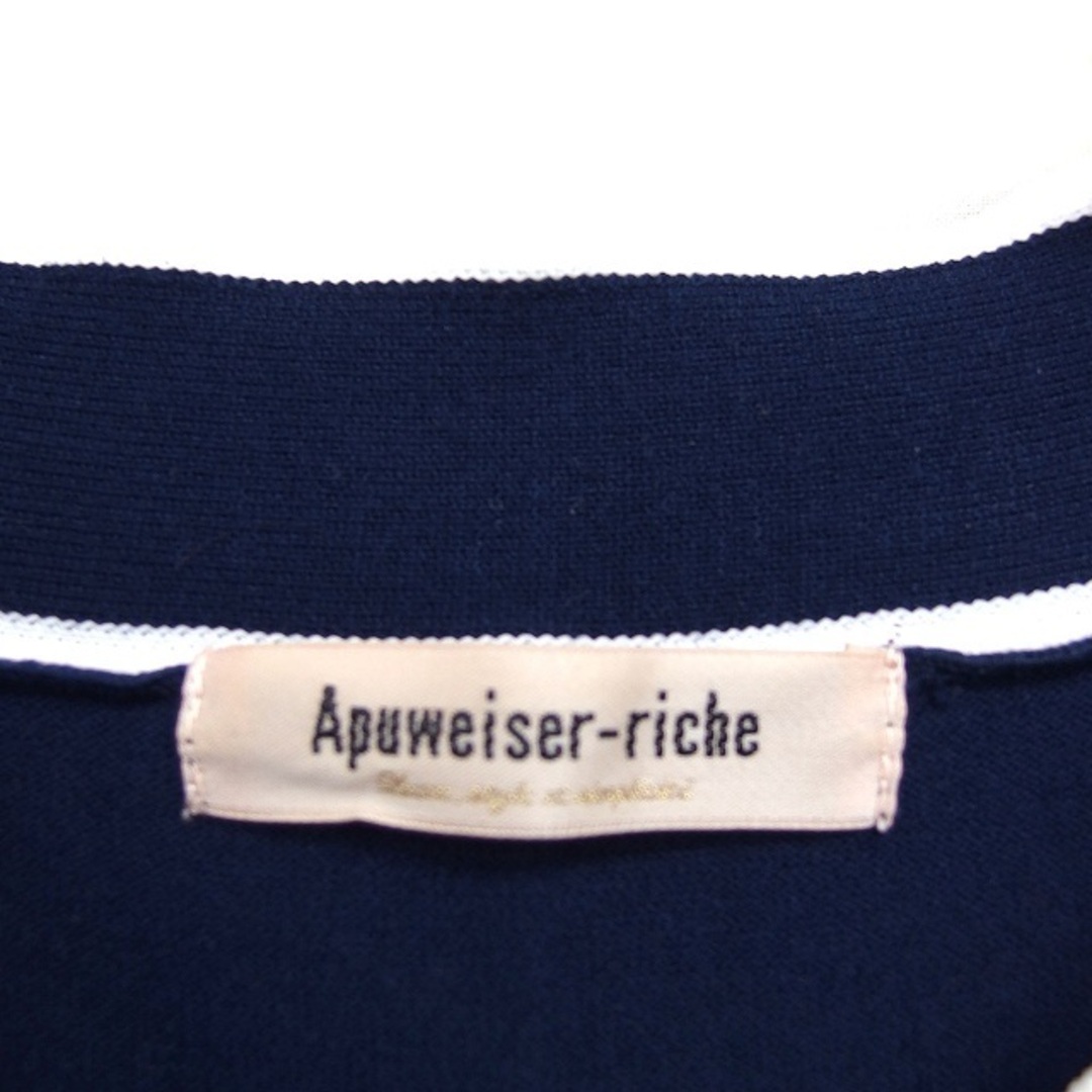 Apuweiser-riche(アプワイザーリッシェ)のApuweiser-riche ノースリーブ ニット セーター リボン ネイビー レディースのトップス(ニット/セーター)の商品写真