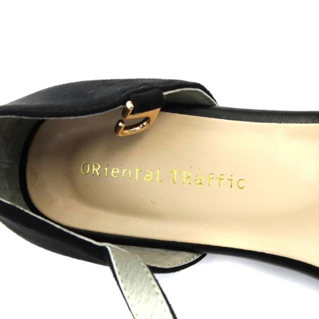ORiental TRaffic(オリエンタルトラフィック)のオリエンタルトラフィック メタリックヒールフラットサンダル S 黒 31204 レディースの靴/シューズ(サンダル)の商品写真