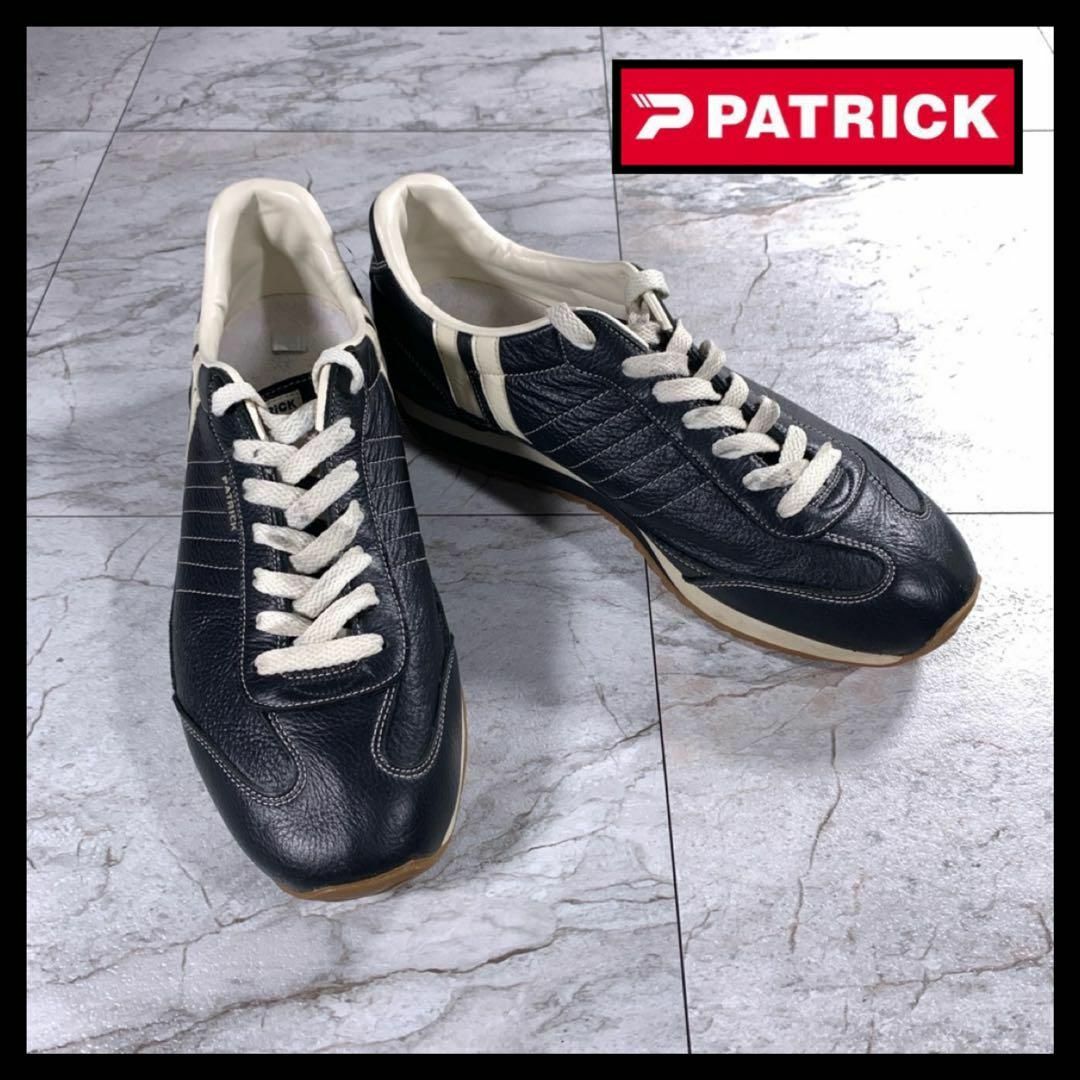 PATRICK(パトリック)のパトリック マラソン レザー スニーカー 黒 42 26.5cm メンズの靴/シューズ(スニーカー)の商品写真