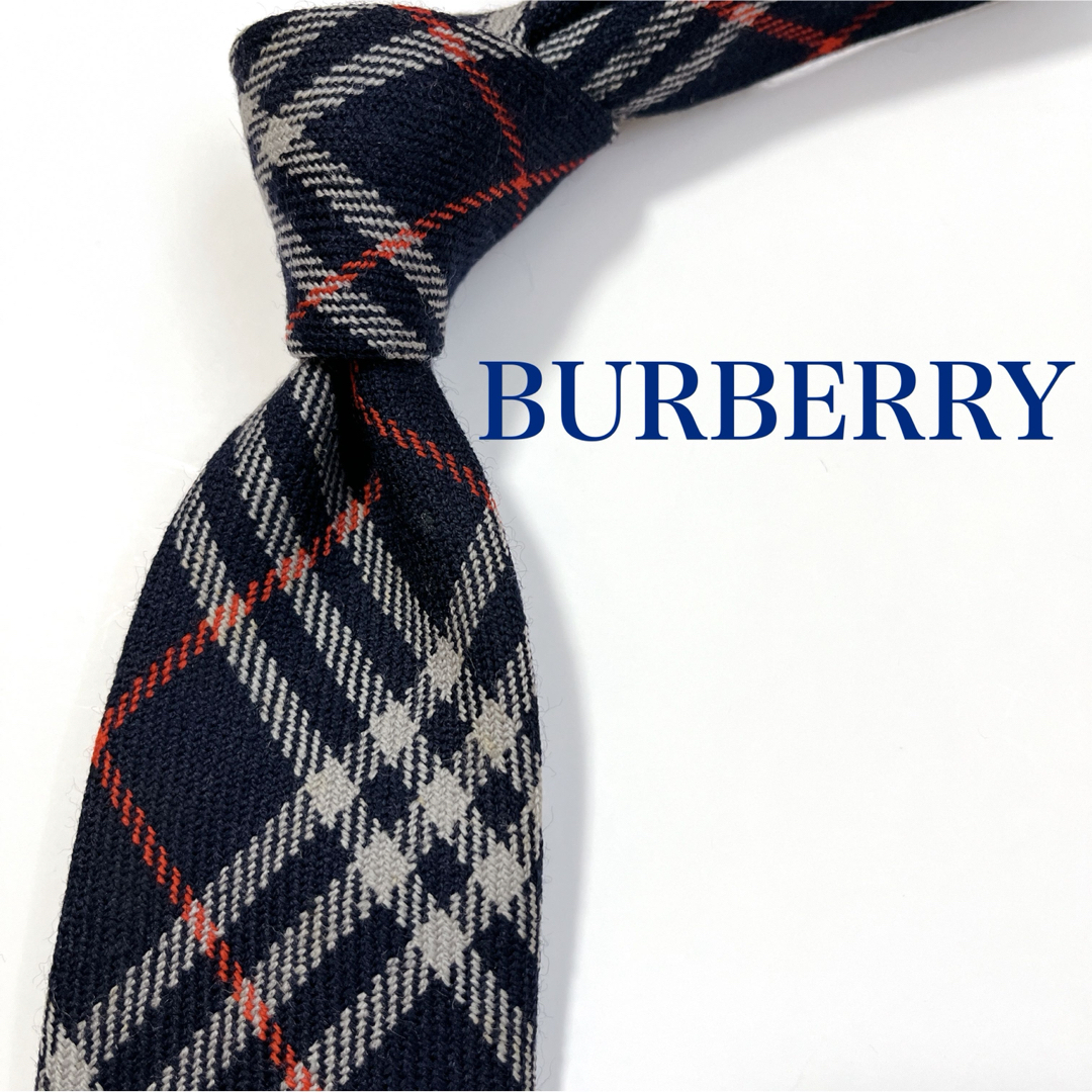 BURBERRY(バーバリー)の美品 バーバリー ネクタイ ハイブランド ノバチェック柄 光沢 希少 細身 メンズのファッション小物(ネクタイ)の商品写真