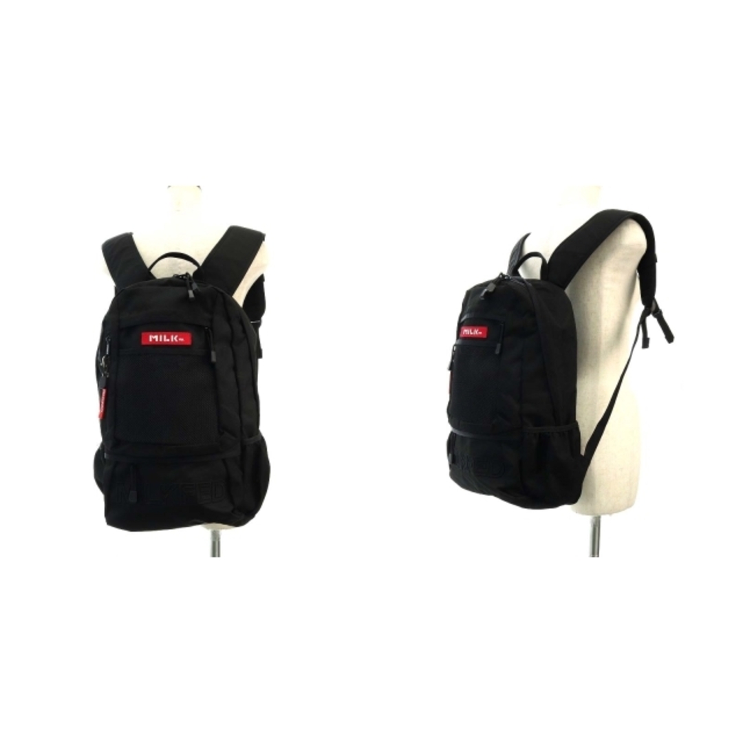 MILKFED.(ミルクフェド)のミルクフェド EMBROIDERY BACK PACK 黒 03192051 レディースのバッグ(リュック/バックパック)の商品写真