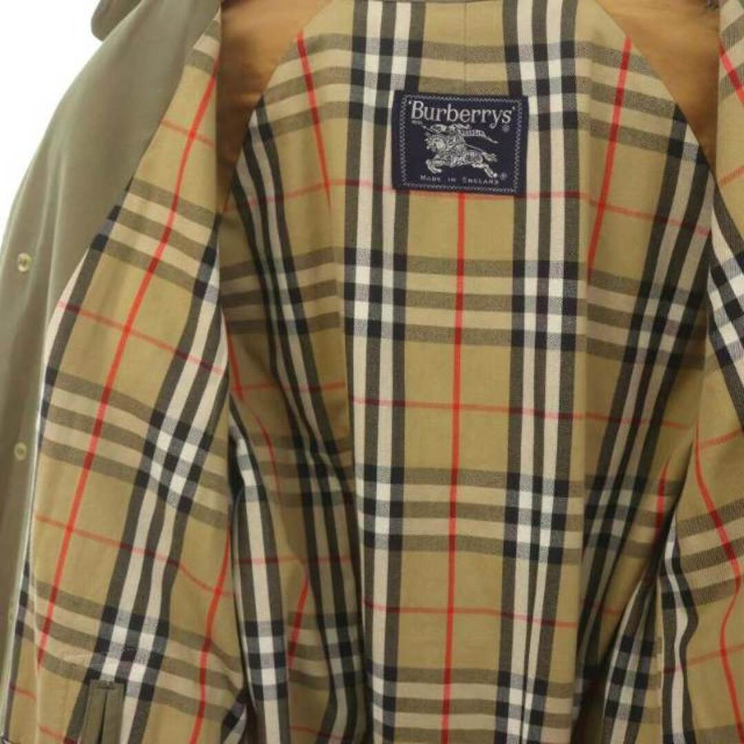 バーバリーズ 裏地ノバチェック トレンチコート ベルト付き SS S カーキ 緑 メンズのジャケット/アウター(トレンチコート)の商品写真