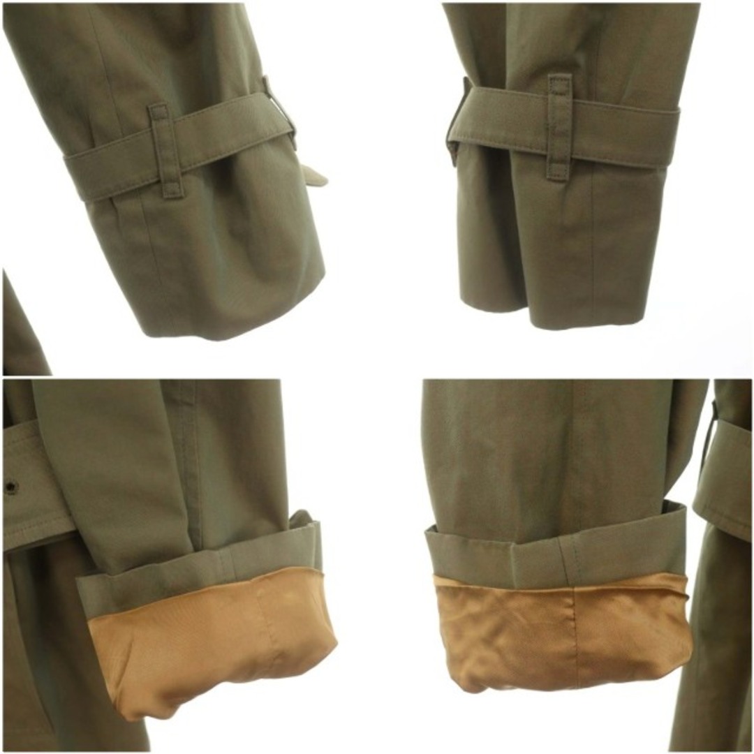 バーバリーズ 裏地ノバチェック トレンチコート ベルト付き SS S カーキ 緑 メンズのジャケット/アウター(トレンチコート)の商品写真