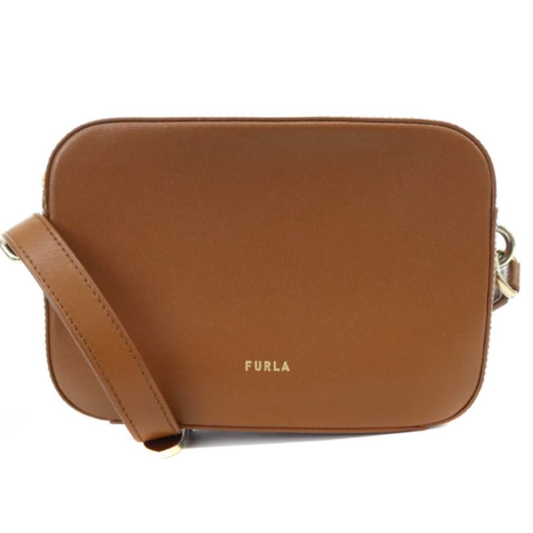 Furla(フルラ)のフルラ FURLA BLOCK MINI ショルダーバッグ ロゴ 茶色 レディースのバッグ(ショルダーバッグ)の商品写真