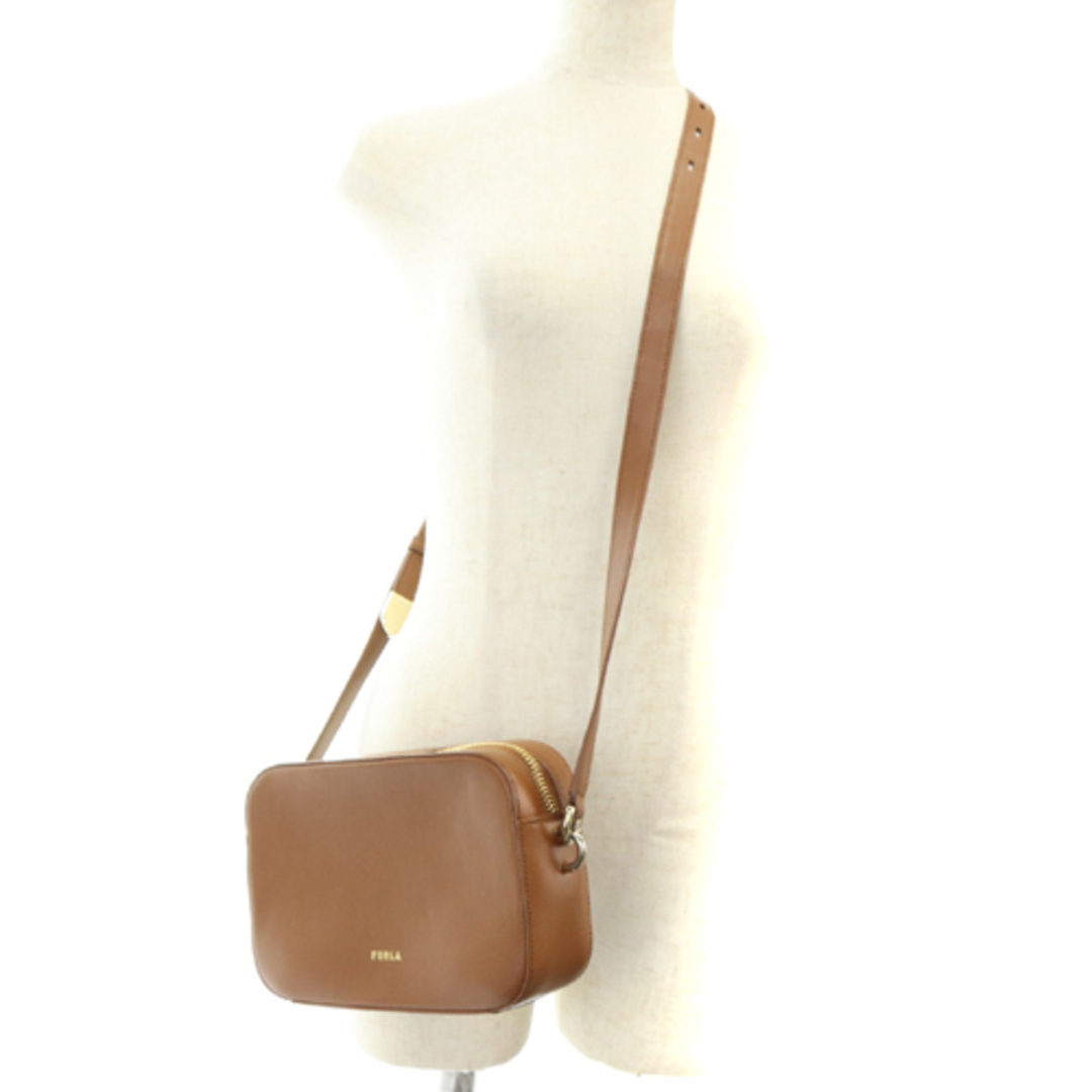 Furla(フルラ)のフルラ FURLA BLOCK MINI ショルダーバッグ ロゴ 茶色 レディースのバッグ(ショルダーバッグ)の商品写真