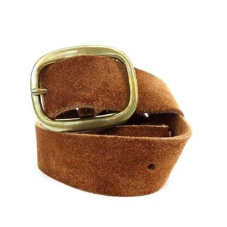 マディソンブルー(MADISONBLUE)のマディソンブルー ROUND BUCKLE BELT ベルト スエード 茶色(ベルト)