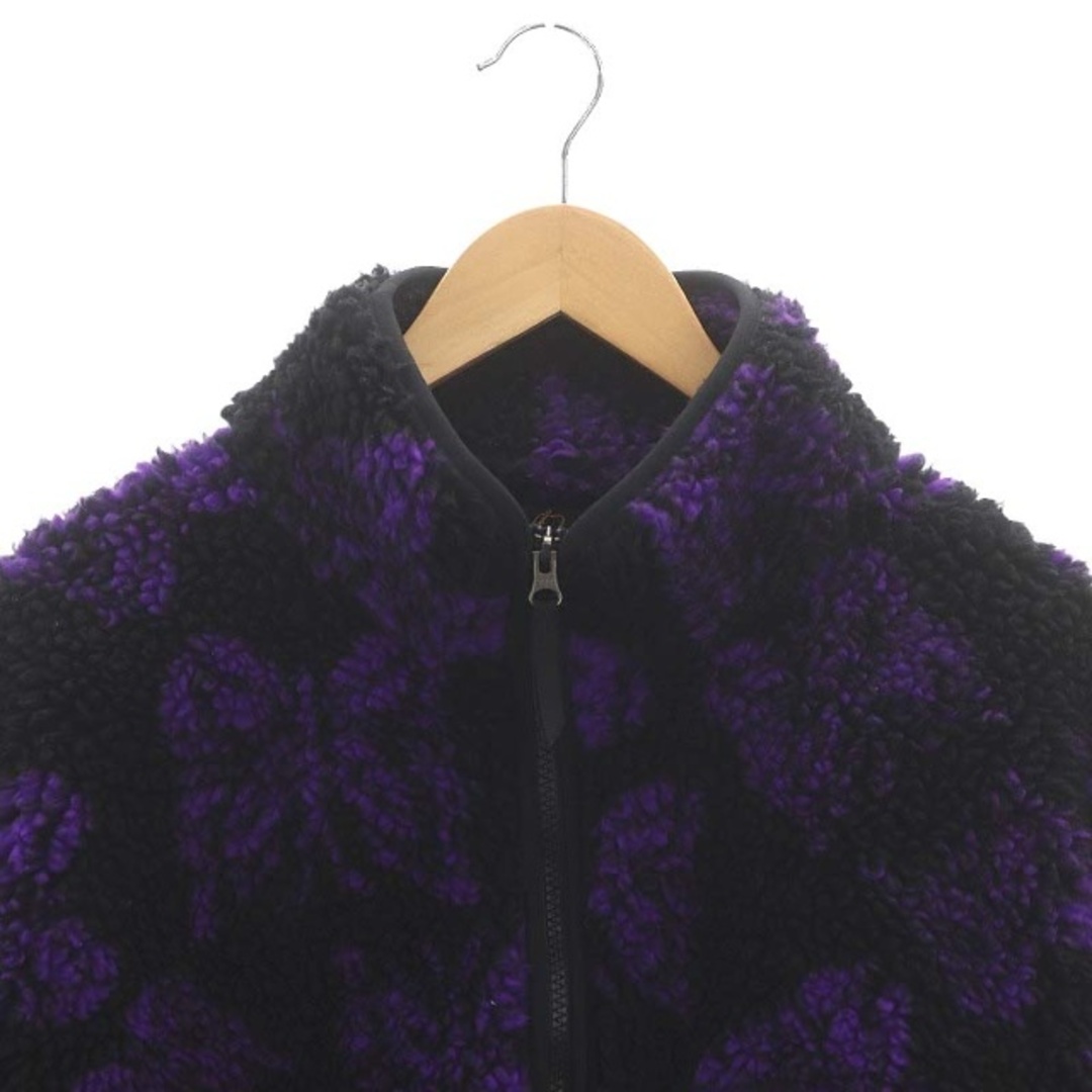 Needles(ニードルス)のニードルス BEAMS別注 ボア フリース ジャケット XL 黒 ブラック 紫 メンズのジャケット/アウター(ブルゾン)の商品写真