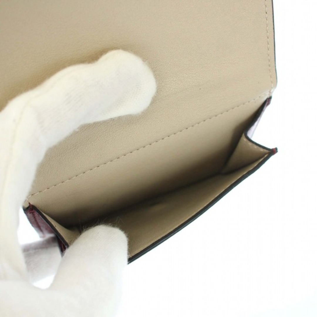 LOEWE(ロエベ)のロエベ ブランド トライフォールド6カードホルダー ミニウォレット ボルドー レディースのファッション小物(財布)の商品写真