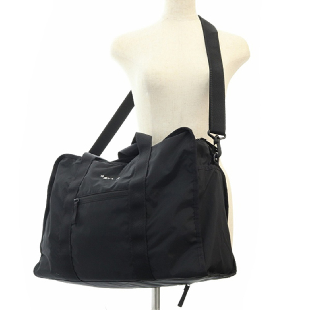 agnes b.(アニエスベー)のアニエスベー ボストンバッグ ショルダーバッグ ハンドバッグ ロゴ 黒 レディースのバッグ(ショルダーバッグ)の商品写真