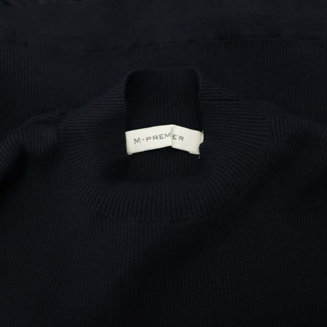 M-premier(エムプルミエ)のエムプルミエ リブニットドッキングワンピース ロング 長袖 38 紺 ネイビー レディースのワンピース(ロングワンピース/マキシワンピース)の商品写真