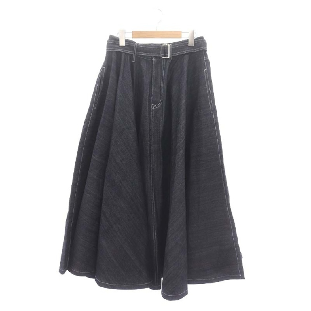 other(アザー)のフーフー super flare denim skirt  デニムスカート 紺 レディースのスカート(ロングスカート)の商品写真