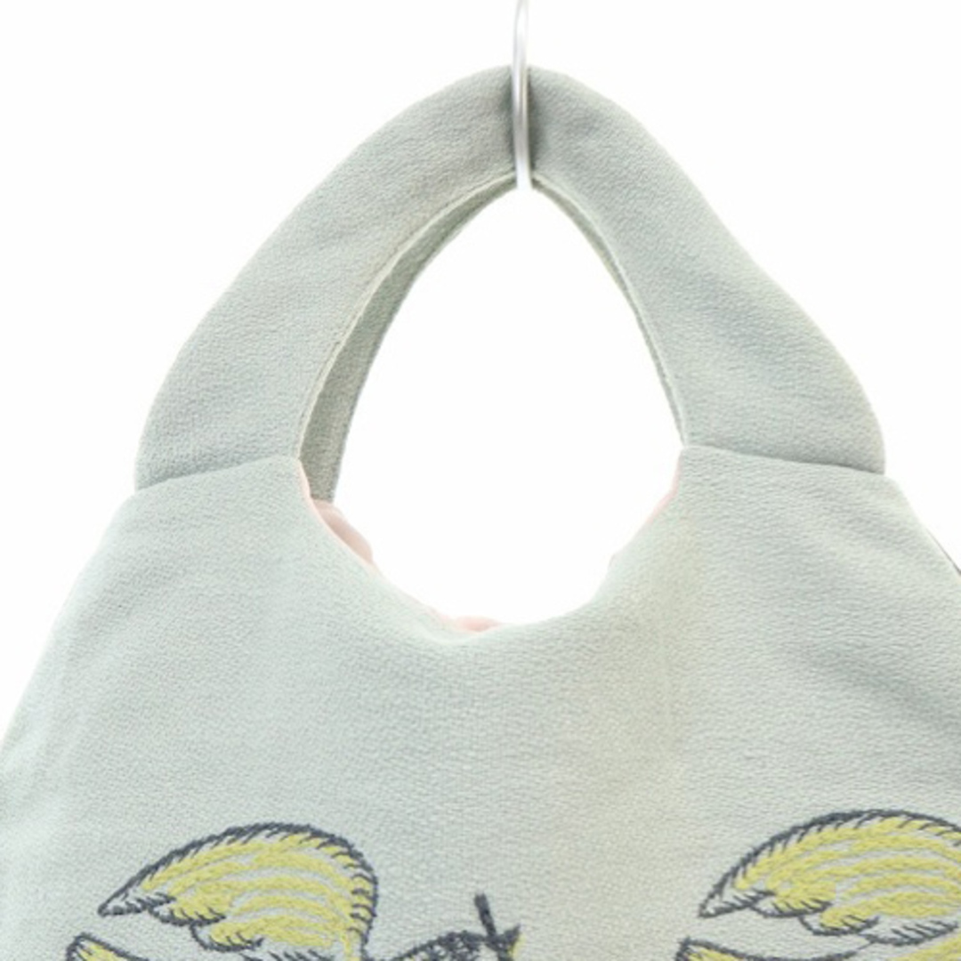 mina perhonen(ミナペルホネン)のミナペルホネン エッグバッグ ハンドバッグ 総柄 水色 レディースのバッグ(ハンドバッグ)の商品写真