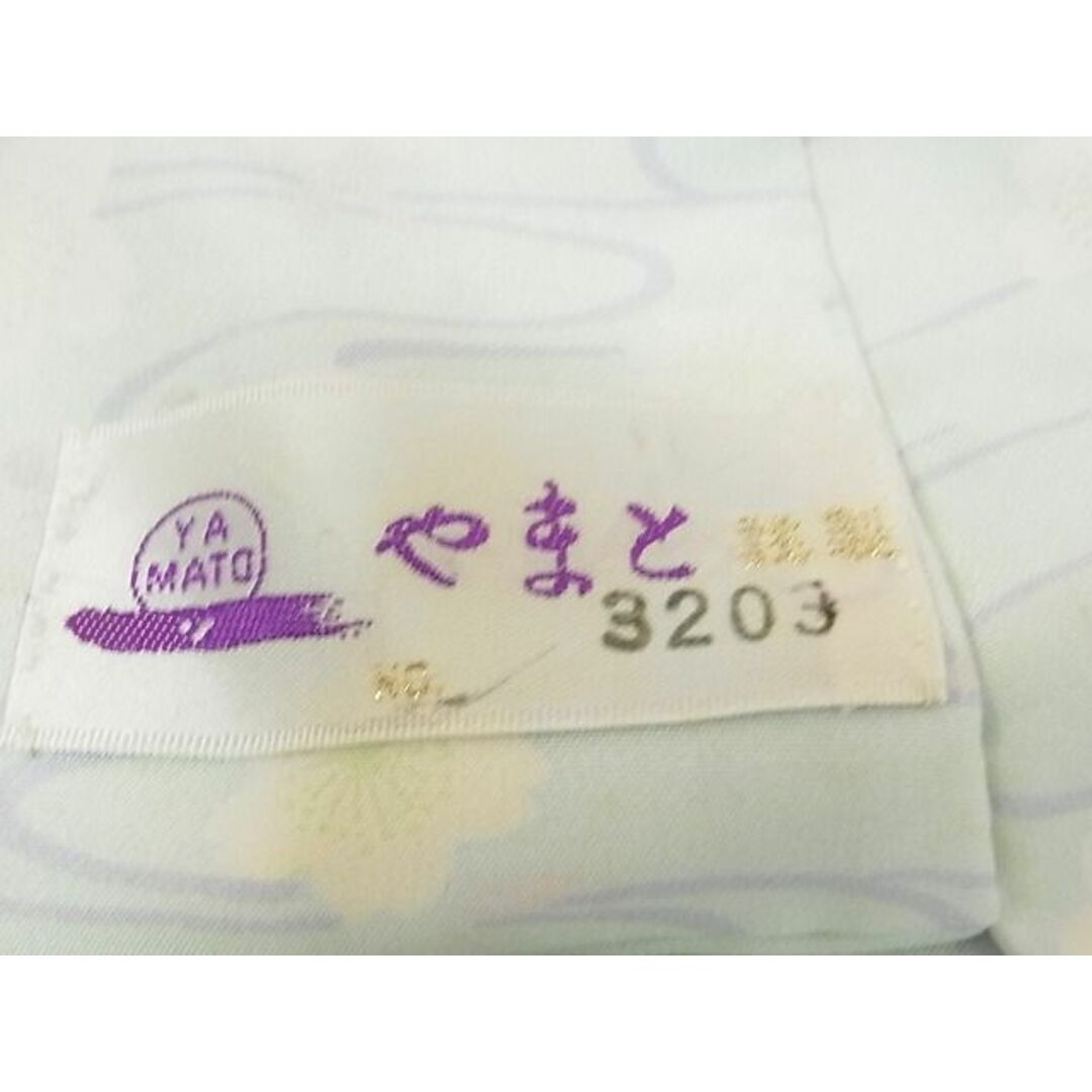 平和屋-こころ店■長襦袢　無双仕立て　流水花文　やまと誂製　正絹　逸品　AAAD8392Bwt レディースの水着/浴衣(着物)の商品写真