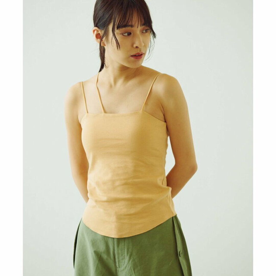 PAL GROUP OUTLET(パルグループアウトレット)の【オレンジ】【earthy_】(抗菌防臭)オーガニックコットンカップ付き3ストラップキャミ レディースのトップス(タンクトップ)の商品写真