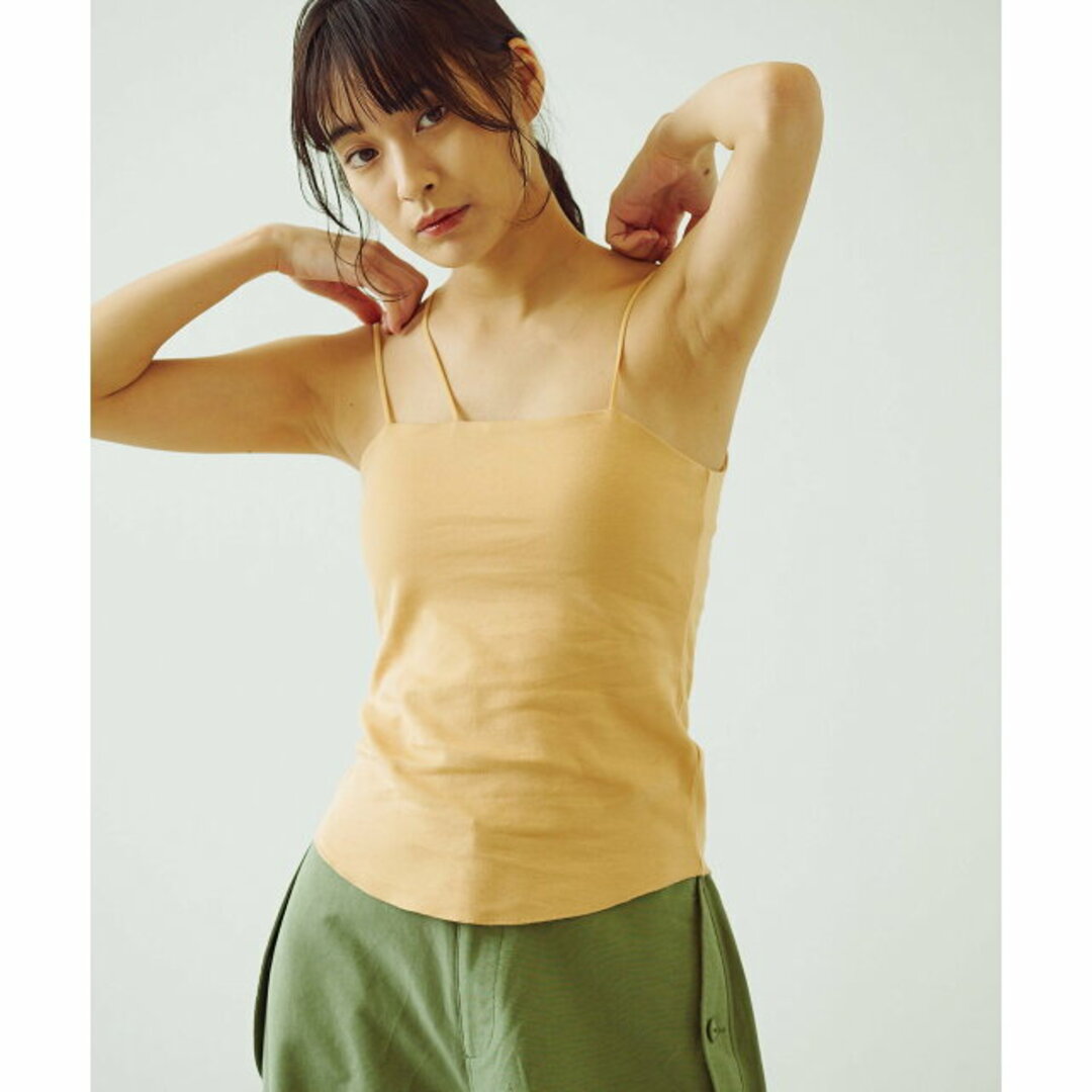 PAL GROUP OUTLET(パルグループアウトレット)の【オレンジ】【earthy_】(抗菌防臭)オーガニックコットンカップ付き3ストラップキャミ レディースのトップス(タンクトップ)の商品写真