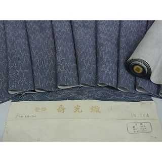 平和屋-こころ店■羽織・コート　反物　羽尺　立波文　寿光織　正絹　逸品　未使用　AAAE7687Auw(着物)