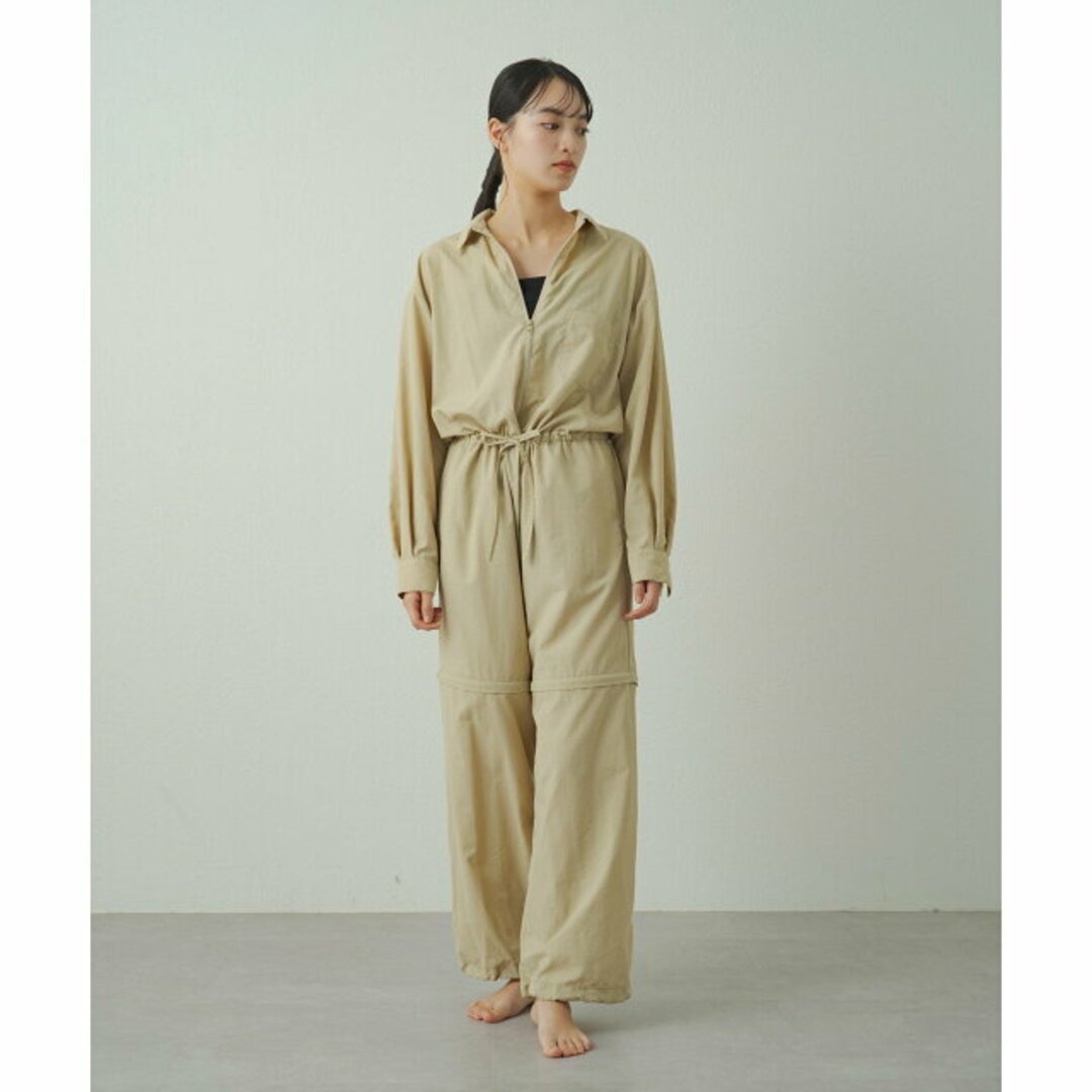 PAL GROUP OUTLET(パルグループアウトレット)の【ベージュ】【earthy_】【撥水】ナイロンセパレートオールインワン レディースのパンツ(その他)の商品写真