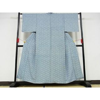 平和屋-こころ店■上質な小紋　舞扇文　正絹　逸品　AAAE1438Bzg(着物)