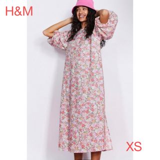 H&M - H&M リバティ風 小花柄パフスリーブワンピース＊XS