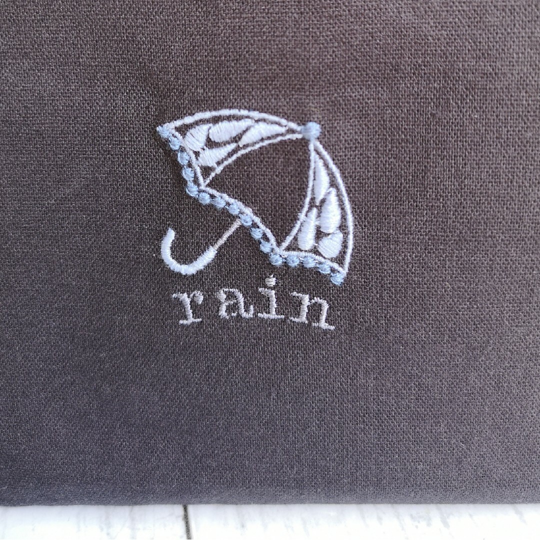 パラソル☂幸せの青い鳥刺繍🌿スマホポーチ　ショルダー　ポシェット　サコッシュ ハンドメイドのファッション小物(バッグ)の商品写真
