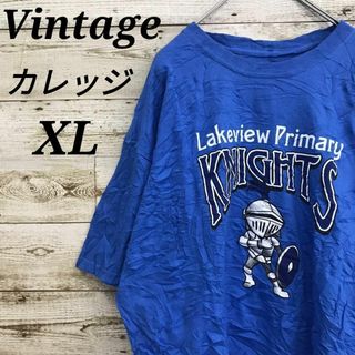 ポート(Port)の【k4180】USA古着ヴィンテージカレッジプリント半袖TシャツアーチロゴXL(Tシャツ/カットソー(半袖/袖なし))