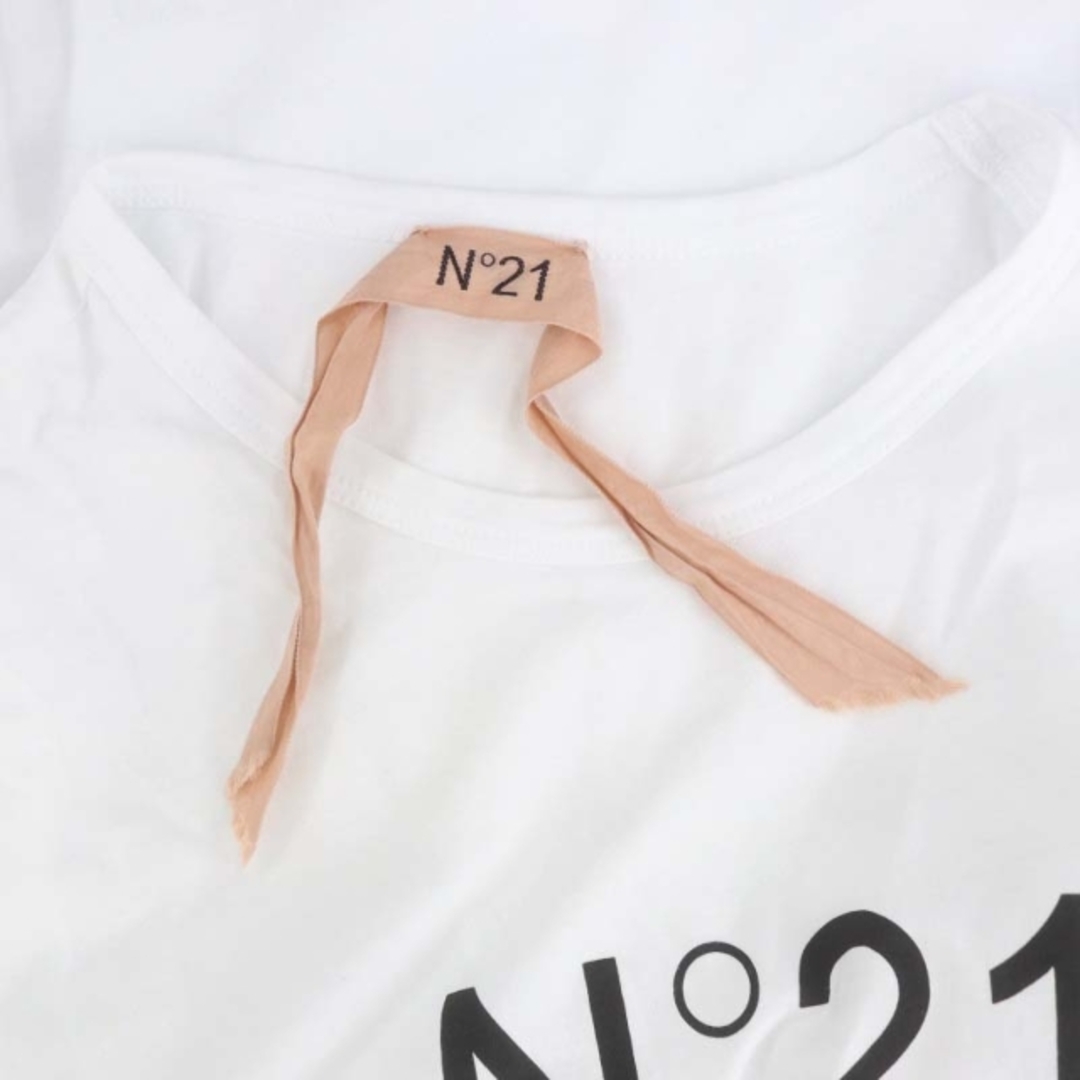 N°21(ヌメロヴェントゥーノ)のヌメロヴェントゥーノ ロゴ 半袖 Tシャツ チュニック 36 白 ホワイト レディースのトップス(Tシャツ(半袖/袖なし))の商品写真