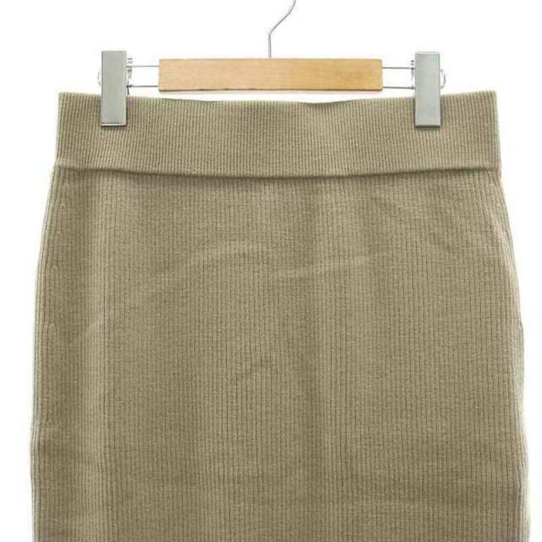 DEUXIEME CLASSE(ドゥーズィエムクラス)のドゥーズィエムクラス Rib スカート リブニット Iライン ロング ベージュ レディースのスカート(ロングスカート)の商品写真