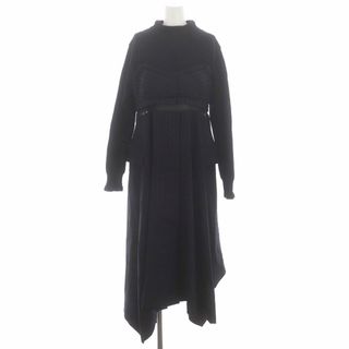 sacai - サカイ 22AW Wool Knit x Chalk Stripe Dress