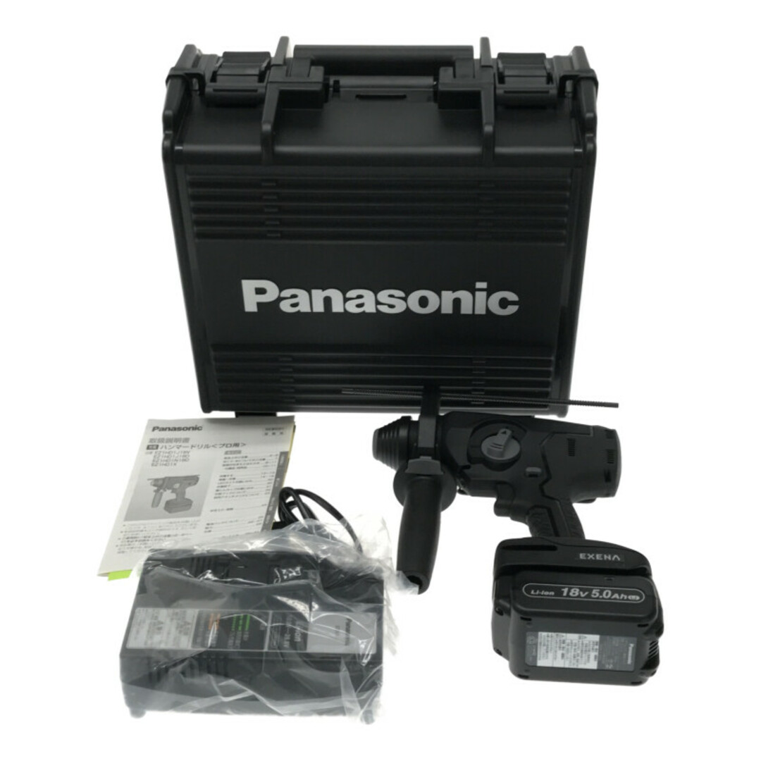 Panasonic(パナソニック)の☆未使用品☆Panasonic パナソニック 14.4V/18V 充電ハンマードリル EZ1HD1J18V-B バッテリー2個 充電器 集じんシステム ケース付 90542 自動車/バイクのバイク(工具)の商品写真