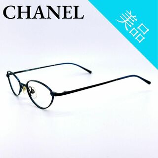 シャネル(CHANEL)のシャネル 2001 c.104 47□18 130 メガネ 眼鏡フレーム ブルー(サングラス/メガネ)