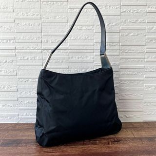 プラダ(PRADA)の良品 プラダ ナイロン×レザー ワンショルダー ハンド バッグ ブラック 黒(ハンドバッグ)