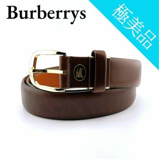 BURBERRY - バーバリーズ ベルト ゴールド金具 レザー メンズ ブラウン