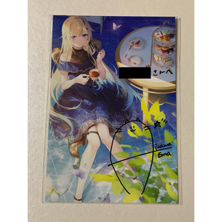 藍沢エマ 直筆サイン入りポストカード【1周年記念】(キャラクターグッズ)
