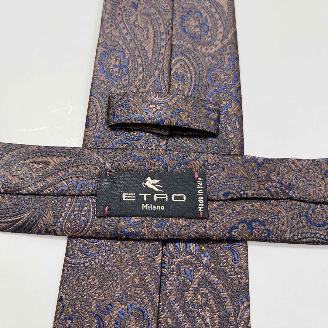 ETRO(エトロ)の美品 エトロ ネクタイ ハイブランド ペイズリー柄 ジャガード織り 光沢 希少 メンズのファッション小物(ネクタイ)の商品写真