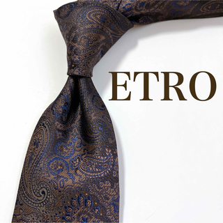 ETRO - 美品 エトロ ネクタイ ハイブランド ペイズリー柄 ジャガード織り 光沢 希少
