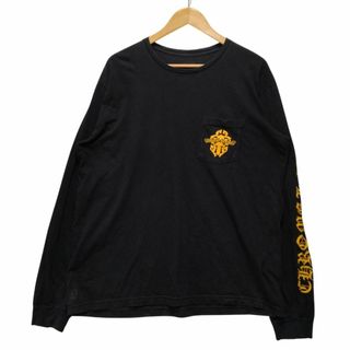 CHROME HEARTS クロムハーツ 品番 016-009482 プリント ポケット付 ロングＴシャツ ブラック サイズXL 並行輸入品 / 34364